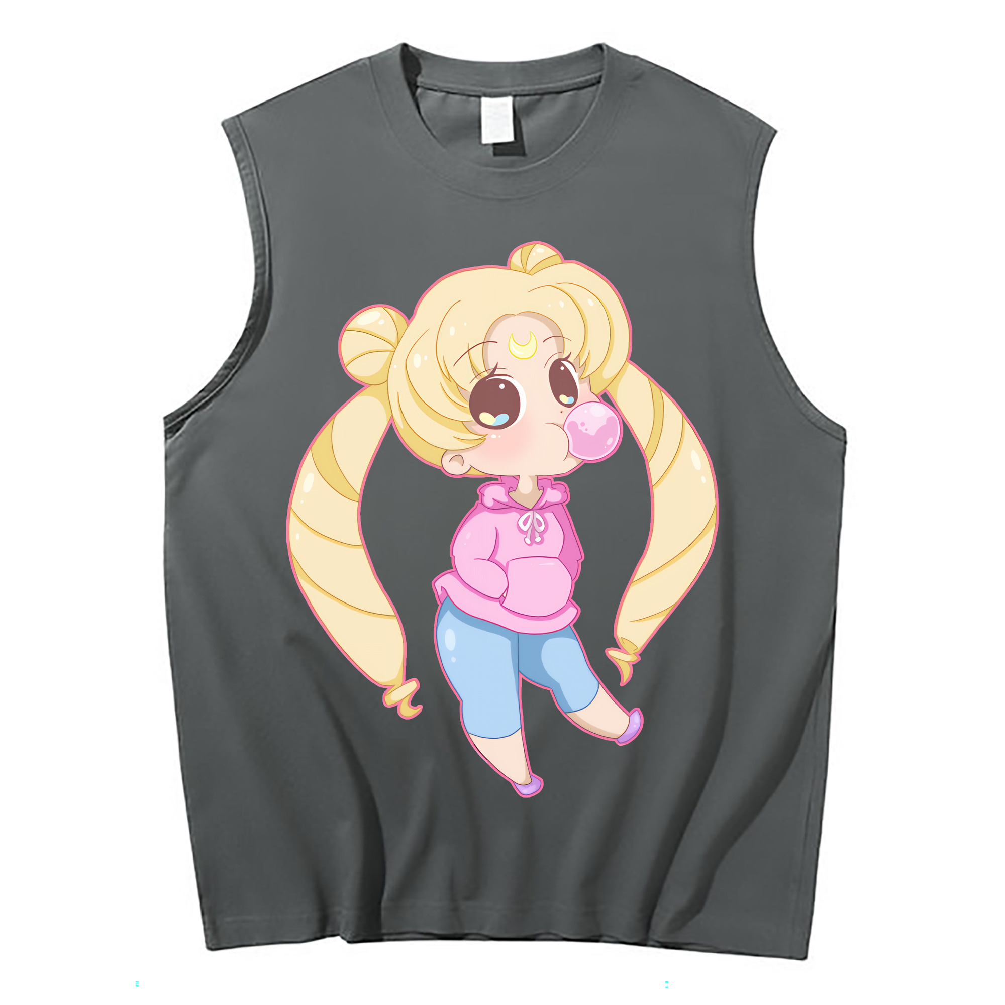 （画像用） 美少女戦士セーラームーン 愛野 美奈子 あいの みなこ Sailor Moon Aino Minako コットン100％タンクトップ（フロントプリント）